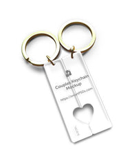 Open Heart Couples Keyring PSD Mockup