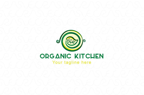 Organic Kitchen - Vegetarian Food Stock Logo Template