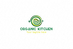 Organic Kitchen - Vegetarian Food Stock Logo Template