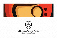 Musical Cafeteria - Music Studio / Cafe Stock Logo Template