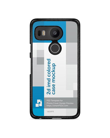 Google Nexus 5x 2d IMD Colored Mobile Case Design Mockup 2015