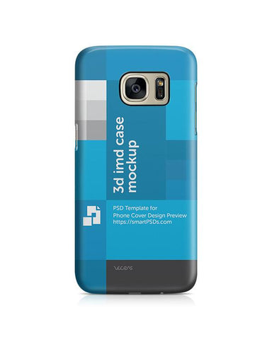 Samsung Galaxy S7 3d IMD Mobile Case Design Mockup 2016