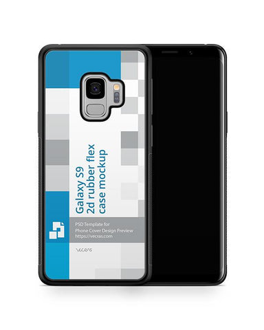 Samsung Galaxy S9 2d RubberFlex Case Design Mockup 2018