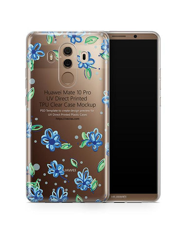 Huawei Mate 10 Pro UV TPU Clear Case Design Mockup 2017