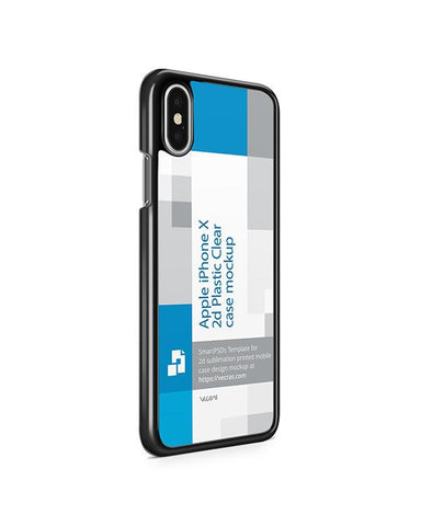 Apple iPhone X 2d PC Colored Mobile Case Design Mockup 2017