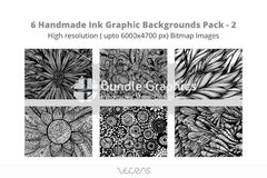 Handmade Ink Graphics Background Pack-2