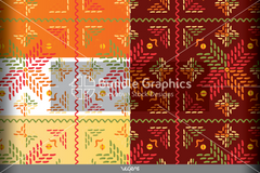 13 Phulkari Seamless Tileable and Scalable Vector Patterns