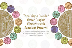 Tribal Graphic Circles  - Decorative Seamless Background