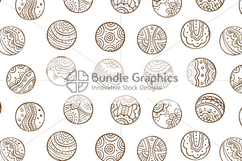 Tribal Graphic Circles  - Decorative Seamless Background