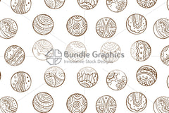 Tribal Graphic Circles  - Decorative Seamless Background