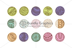 Tribal Graphic Circles  - Decorative Seamless Background