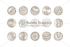 Tribal Graphic Circles  - Decorative Seamless Background