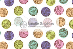 Tribal Graphic Circles  - Decorative Seamless Background