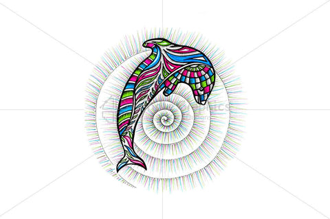 Dolphin – Colorful Handmade Graphics