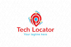 Tech Locator - Iconic Stock Logo Design Template