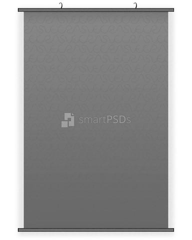 Vertical Banner Roll Design Mockup