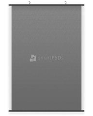 Vertical Banner Roll Design Mockup