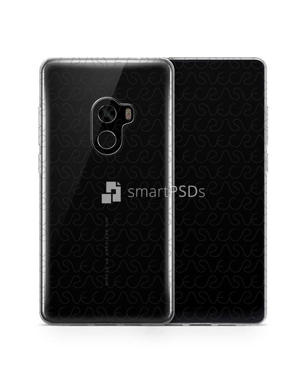 Xiaomi Mi Mix 2 UV TPU Clear Case Design Mockup 2017