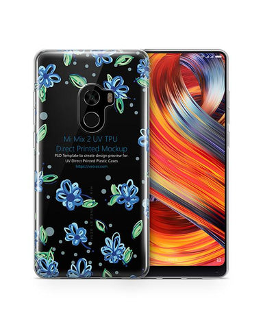 Xiaomi Mi Mix 2 UV TPU Clear Case Design Mockup 2017