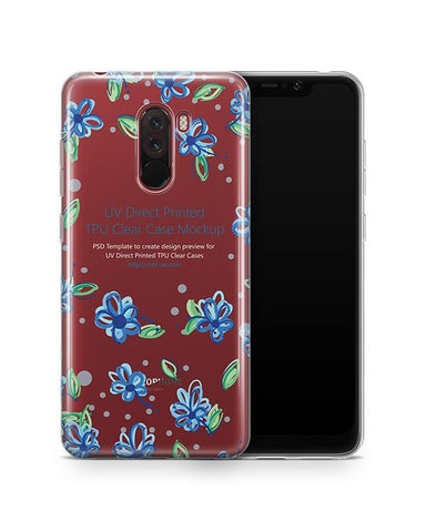 Xiaomi PocoPhone F1 UV TPU Clear Case Mockup 2018