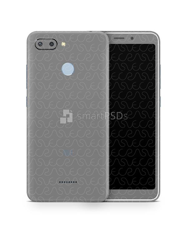 Redmi 6 Vinyl Skin Design Mockup 2018