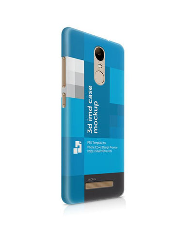 Xiaomi Redmi Note 3 3d IMD Mobile Case Design Mockup- Right view 2016