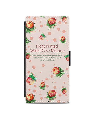 Sony Xperia M4 Aqua 2d Wallet Mobile Case Design Mockup 2015