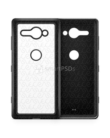 Sony Xperia XZ2 Compact 2d Rubber Flex Mobile Case Design Mockup 2018