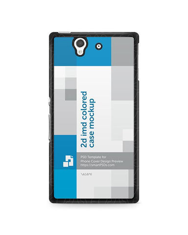 Sony Xperia Z 2d IMD Colored Mobile Case Design Mockup 2013