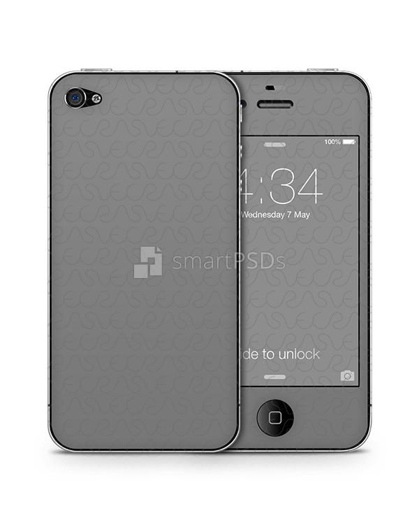 Apple iPhone 4-4s Mobile Skin Design Template