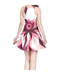 Feminine Sleeveless Dress Design Mockup of Sublimation Cloth Printing - 4 Views