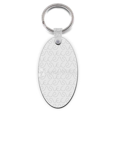 Oval Shape Keyring Design Mockup - 2 Views