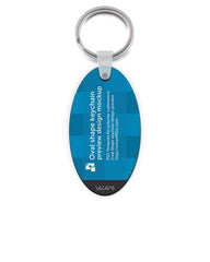 Oval Shape Keyring Design Mockup - 2 Views