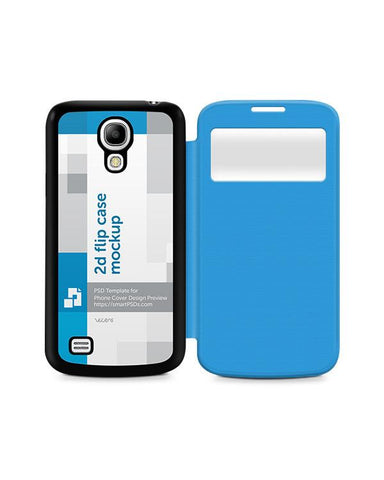 Samsung Galaxy S4 Mini PU Flip Mobile Case Design Mockup 2013