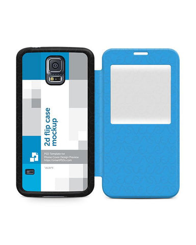 Samsung Galaxy S5 PU Flip Mobile Case Design Mockup 2014