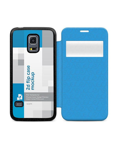 Samsung Galaxy S5 Mini PU Flip Mobile Case Design Mockup 2014