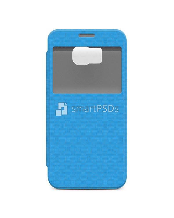 Samsung Galaxy S6 PU Flip Mobile Case Design Mockup 2015