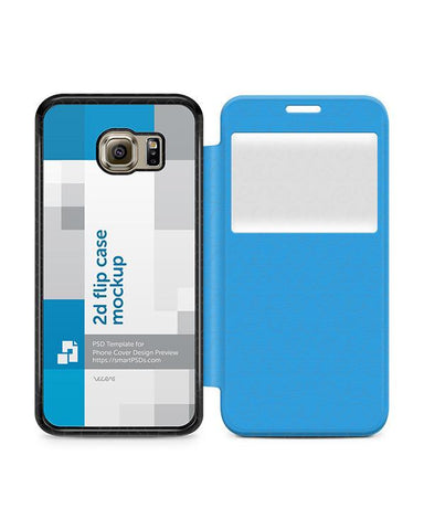 Samsung Galaxy S6 PU Flip Mobile Case Design Mockup 2015