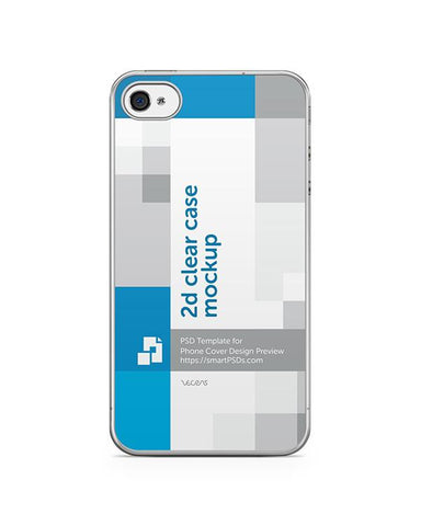 Apple iPhone 4-4s 2d Clear Mobile Case Design Mockup 2010-11