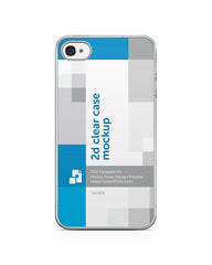 Apple iPhone 4-4s 2d Clear Mobile Case Design Mockup 2010-11