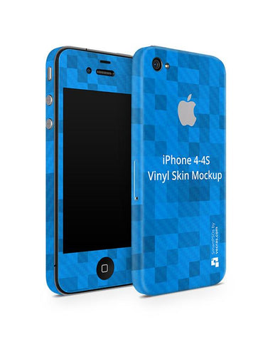 Apple iPhone 4 Vinyl Skin Design Mockup 2010(Front-Back Angled)