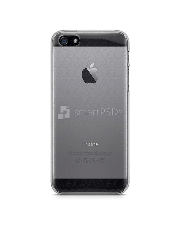 Apple iPhone 5s-SE -UV PC Clear Mobile Case Design Mockup 2012