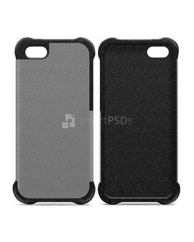 Apple iPhone 5-5s-SE 3d 2-in-1 Hybrid Mobile Case Design Mockup 2012