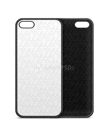 Apple iPhone 5-5s 2d Rubber Flex Mobile Case Design Mockup 2013