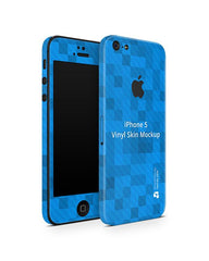 Apple iPhone 5 Vinyl Skin Design Mockup 2012 (Front-Back Angled)