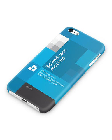 Apple iPhone 5C 3d IMD Mobile Case Design Mockup 2013- Down View