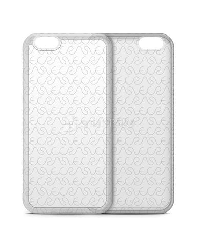 Apple iPhone 6-6s 2d Clear Frosted Rubber Phone Cover Design Template (V2- 3 Views)