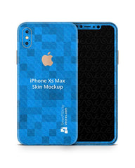 Apple iPhone Xs Max Vinyl Skin Design Mockup (Front-Back)