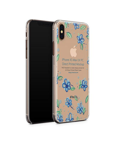 Apple iPhone XS Max UV PC Clear-Frosted Case Mockup 2018