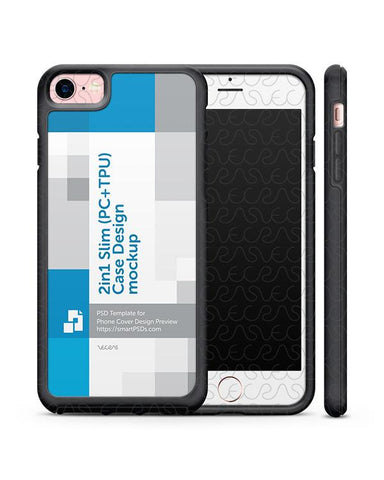 Apple iPhone 7 2d  2-in-1 Slim Mobile Case Design Mockup 2016
